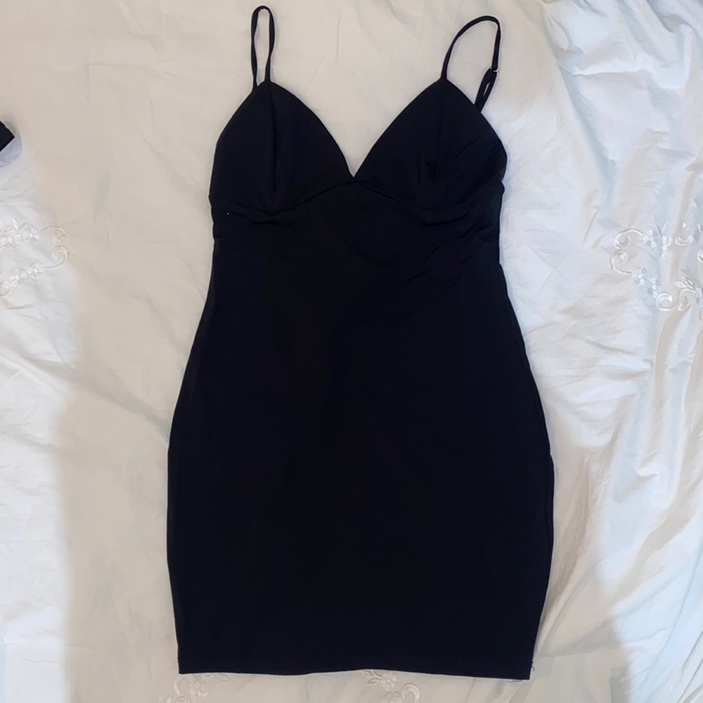 Black mini dress